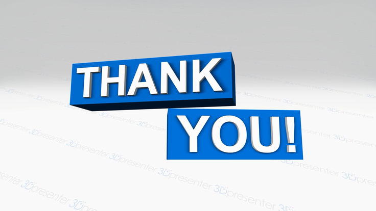 3d thank you slides for powerpoint presentation